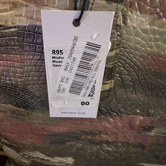 NWT Brahmin Misha Muse Camouflage Leather Tote.100% Authentic - Picture 8 of 8